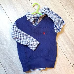 Button down and sweater set